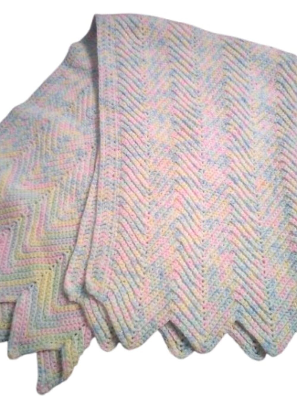 Crochet Handmade Baby Blanket Throw for Crib Nursery Stroller Blanket 38x24